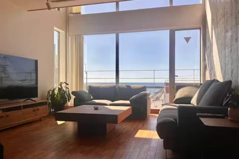 Natural landscape, Living room, Sea view