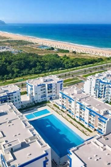 Day, Natural landscape, Bird's eye view, Beach, Pool view, Sea view, Swimming pool, sunbed