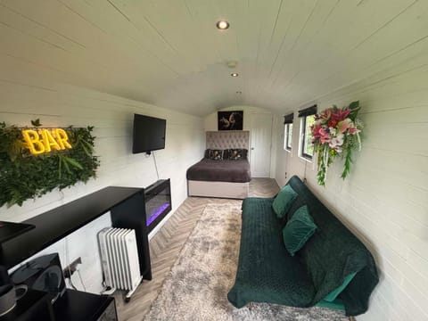 Bed, TV and multimedia, Seating area, Bedroom