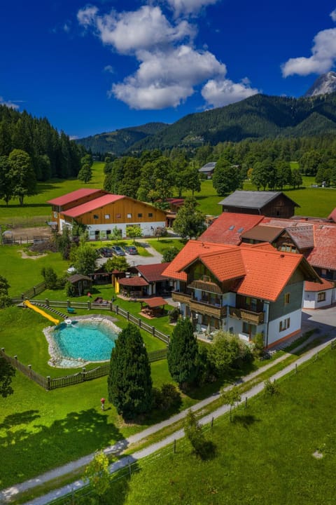 Property building, Day, Natural landscape, Bird's eye view, Mountain view, Swimming pool