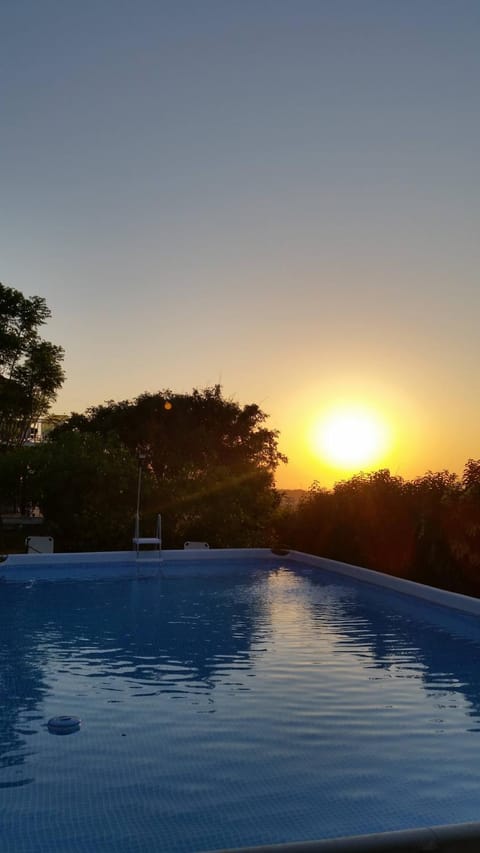 Swimming pool, Sunset