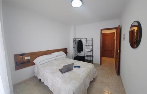 Bed, Bedroom, towels, wardrobe, air conditioner