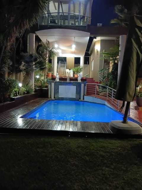 Night, Pool view, Swimming pool