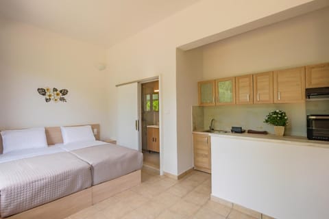 Bed, Kitchen or kitchenette, Photo of the whole room, Bedroom