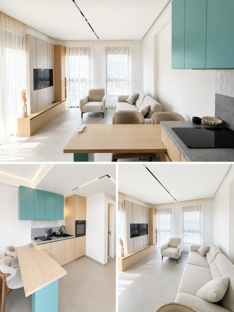 TV and multimedia, Kitchen or kitchenette, Living room, Photo of the whole room, Seating area