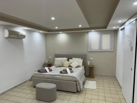 Bed, Photo of the whole room, Bedroom, air conditioner