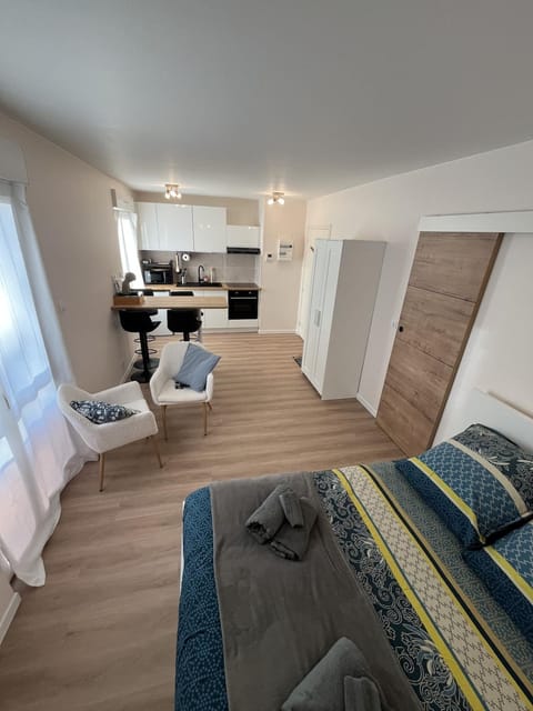 Bed, Living room, Photo of the whole room, Dining area, wardrobe