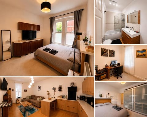 Bed, Kitchen or kitchenette, Photo of the whole room, Bedroom, minibar, oven, pet friendly