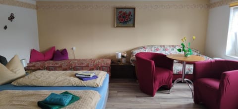 Bed, Living room, Photo of the whole room, Seating area, Bedroom