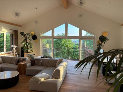 Living room, Seating area, Garden view