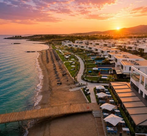 Natural landscape, Bird's eye view, Beach, City view, Mountain view, Sea view, Sunset