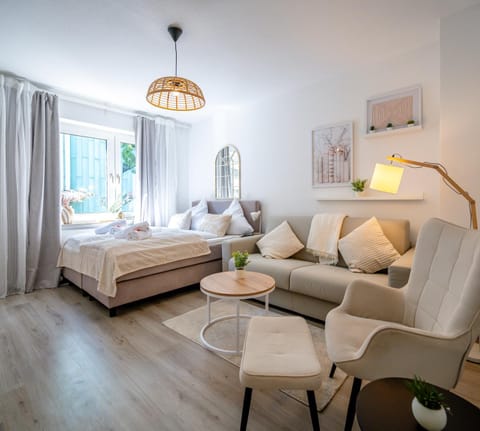 Bed, Living room, Photo of the whole room