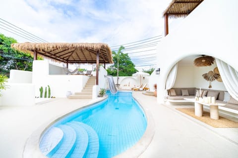 Patio, Day, Natural landscape, Pool view, Swimming pool, Swimming pool, sunbed