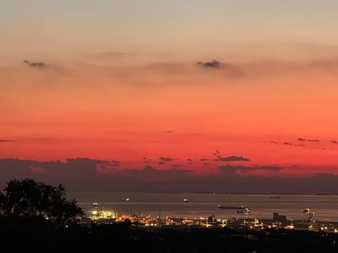 Natural landscape, City view, Sea view, Sunset