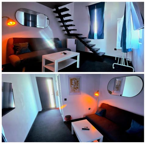 Bed, Living room, Photo of the whole room, Seating area, Bedroom