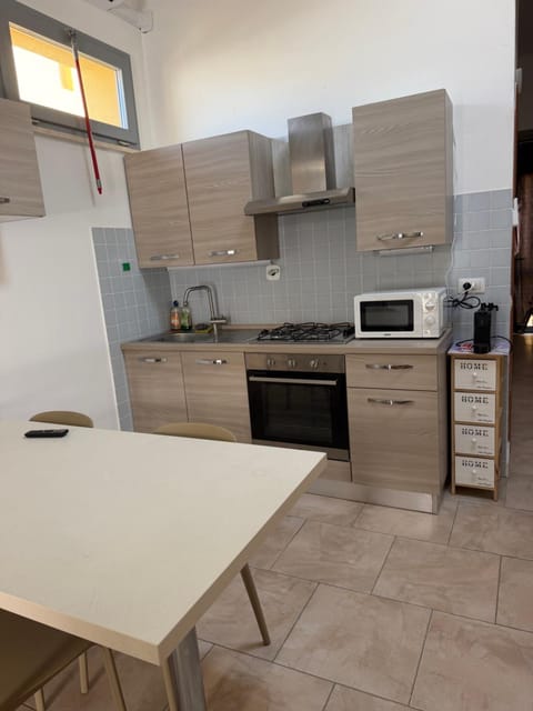 Kitchen or kitchenette, oven, stove