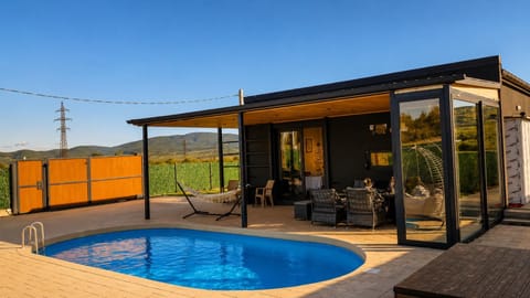 Property building, Patio, Day, Natural landscape, Mountain view, Pool view, Swimming pool, sunbed