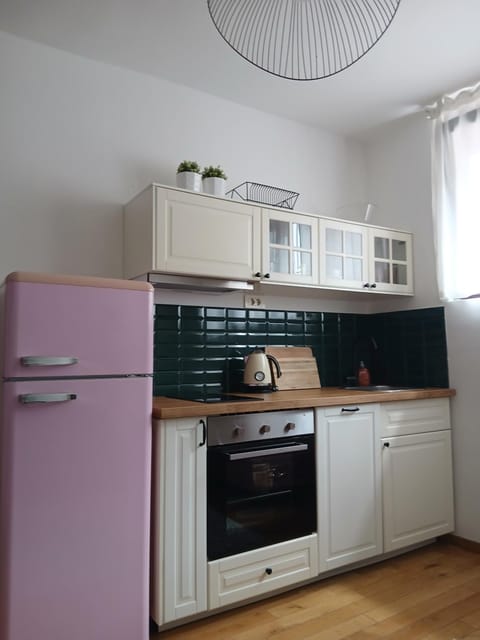 Kitchen or kitchenette, dishwasher, stove
