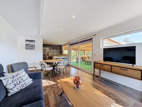 Communal lounge/ TV room, TV and multimedia, Living room, Seating area, Dining area, air conditioner