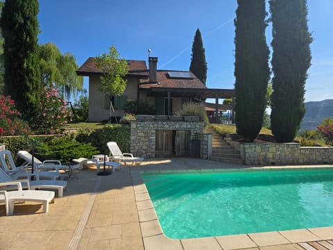 Property building, Living room, Swimming pool