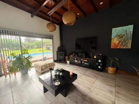 Living room, Pool view