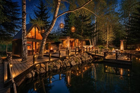 Property building, Natural landscape, Lake view