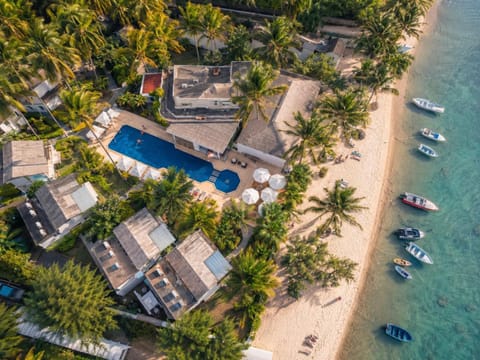 Property building, Natural landscape, Beach, Pool view, Sea view, Swimming pool