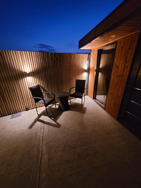 Patio, Night, Seating area