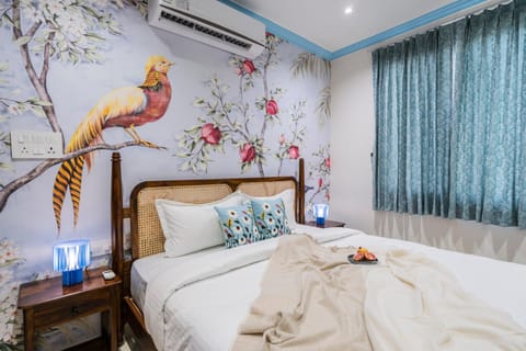 Bed, Bedroom, air conditioner