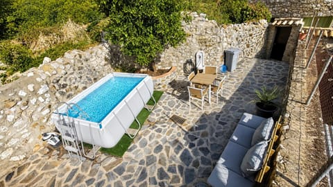 Patio, Natural landscape, Pool view, sunbed