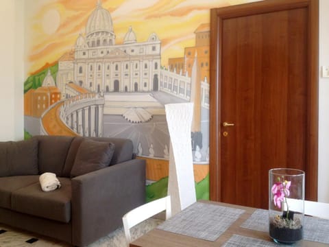 Bed, Living room, Dining area