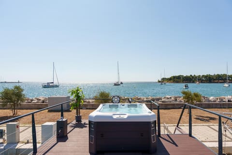 Patio, Day, Hot Tub, Balcony/Terrace, Sea view