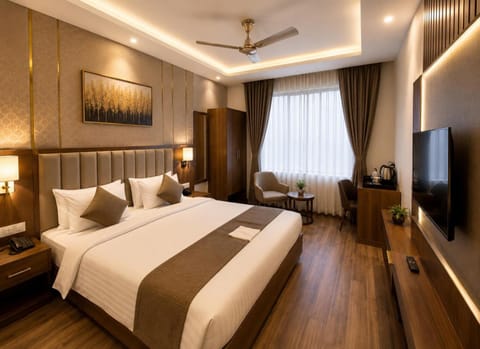 Communal lounge/ TV room, Bed, TV and multimedia, Photo of the whole room, Bedroom