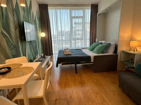 Bed, Living room, Photo of the whole room, Seating area, Bedroom