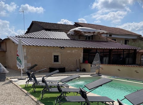 Property building, Living room, Swimming pool