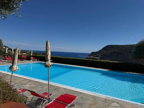 Pool view, Sea view, Swimming pool, sunbed