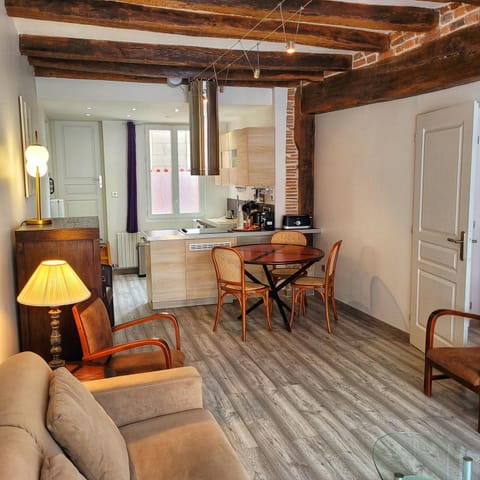 Living room, kitchen