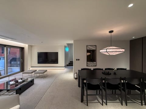 Living room, kitchen