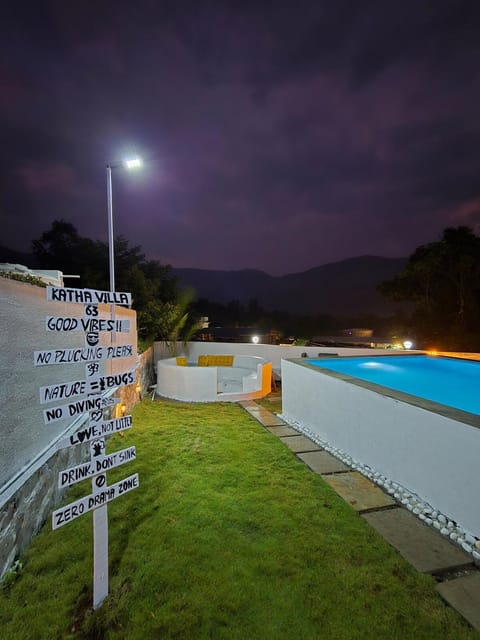 Night, Natural landscape, Mountain view, Pool view, Swimming pool, Swimming pool
