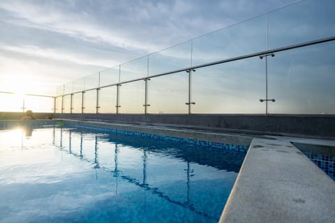 Swimming pool, Sunset