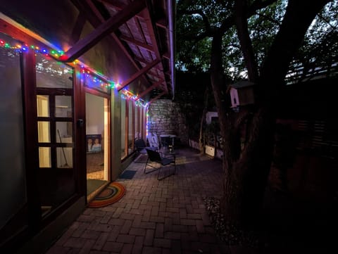 Property building, Patio, Night