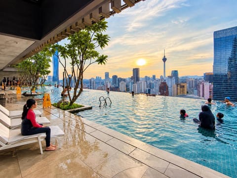 Day, People, Natural landscape, City view, Pool view, Swimming pool, Swimming pool, children, group of guests, sunbed