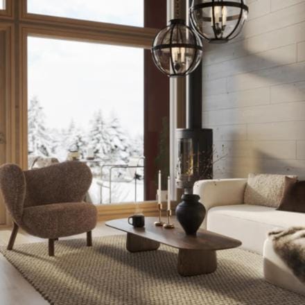 Winter, Living room, Seating area