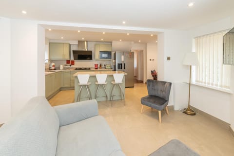 Living room, kitchen