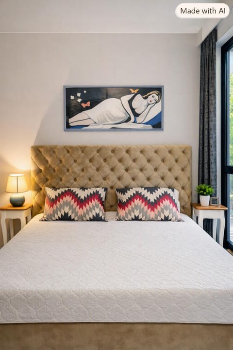 Bed, Photo of the whole room, Decorative detail, Bedroom