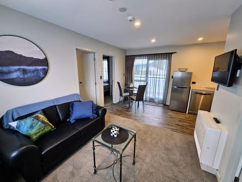 Living room, kitchen