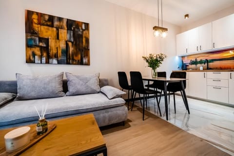Kitchen or kitchenette, Living room, Seating area, stove