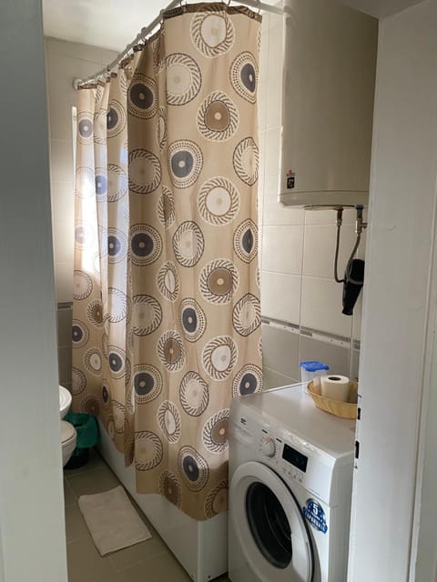 Bathroom, washing machine, dryer