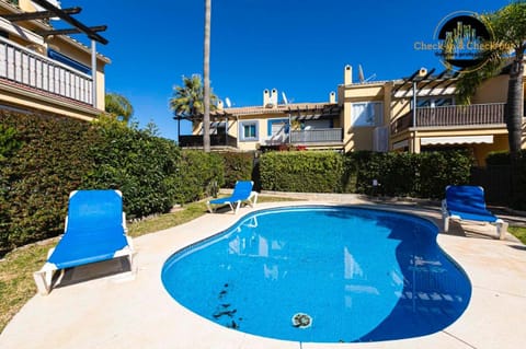 Property building, Living room, Swimming pool