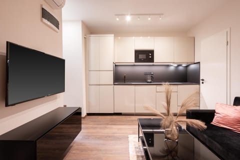 TV and multimedia, Kitchen or kitchenette, Living room, Seating area